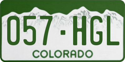 CO license plate 057HGL