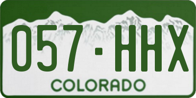 CO license plate 057HHX