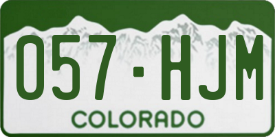 CO license plate 057HJM