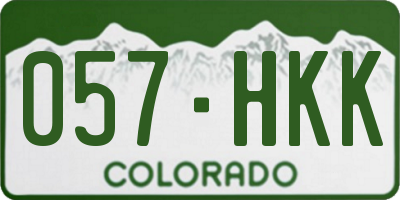 CO license plate 057HKK