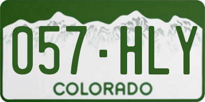 CO license plate 057HLY