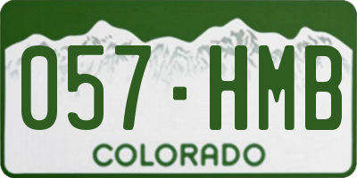 CO license plate 057HMB