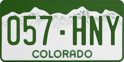 CO license plate 057HNY