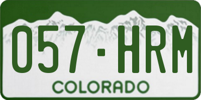 CO license plate 057HRM