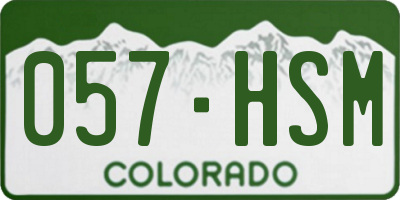CO license plate 057HSM