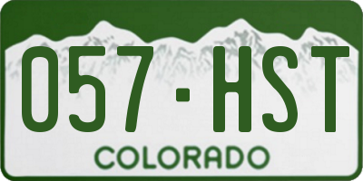 CO license plate 057HST