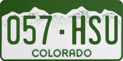 CO license plate 057HSU