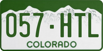 CO license plate 057HTL