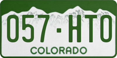 CO license plate 057HTO