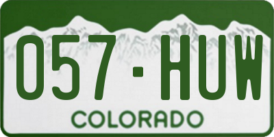 CO license plate 057HUW