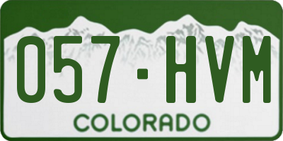 CO license plate 057HVM