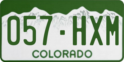 CO license plate 057HXM