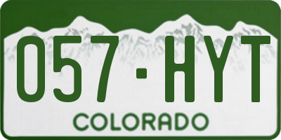 CO license plate 057HYT