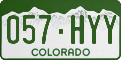 CO license plate 057HYY