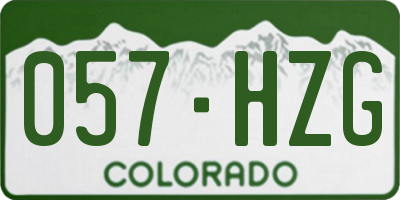 CO license plate 057HZG