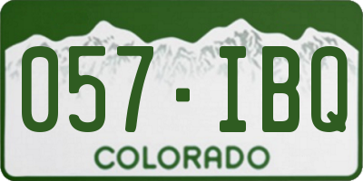 CO license plate 057IBQ