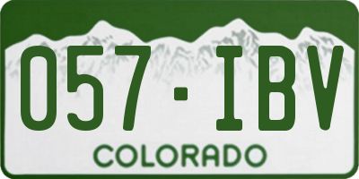 CO license plate 057IBV