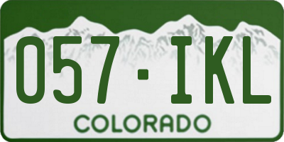 CO license plate 057IKL