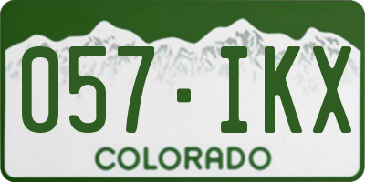 CO license plate 057IKX