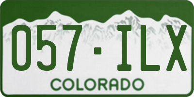 CO license plate 057ILX