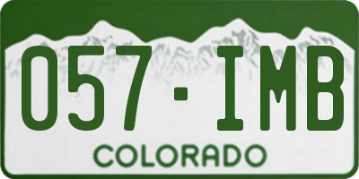 CO license plate 057IMB