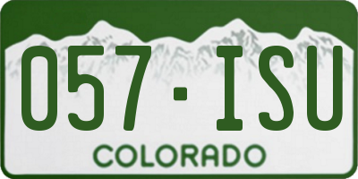 CO license plate 057ISU
