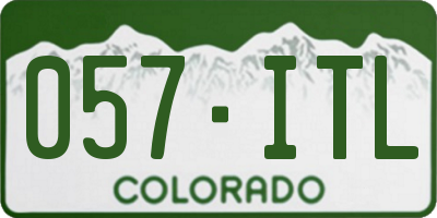 CO license plate 057ITL