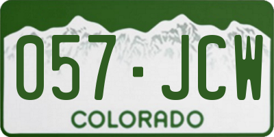 CO license plate 057JCW