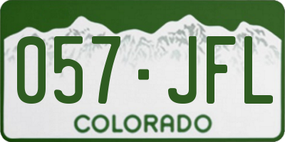 CO license plate 057JFL