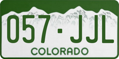 CO license plate 057JJL