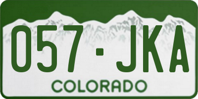CO license plate 057JKA