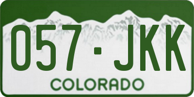 CO license plate 057JKK