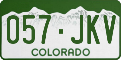 CO license plate 057JKV