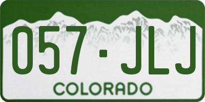 CO license plate 057JLJ