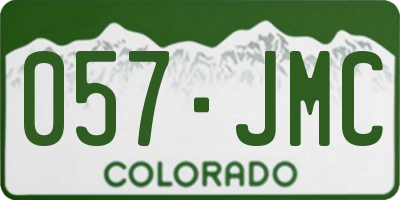 CO license plate 057JMC
