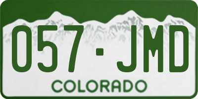 CO license plate 057JMD