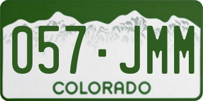 CO license plate 057JMM