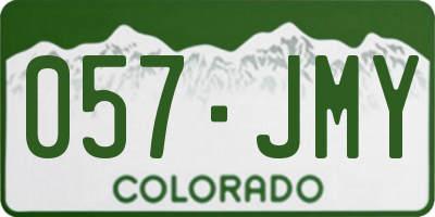 CO license plate 057JMY