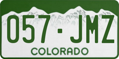 CO license plate 057JMZ