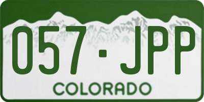 CO license plate 057JPP
