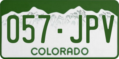 CO license plate 057JPV