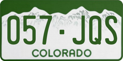 CO license plate 057JQS