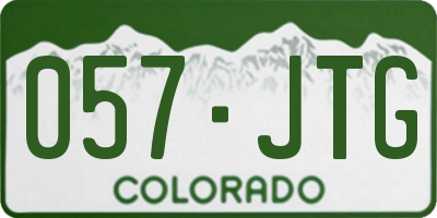 CO license plate 057JTG