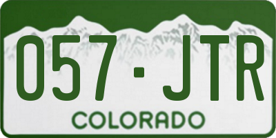 CO license plate 057JTR