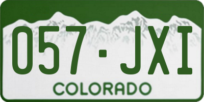 CO license plate 057JXI
