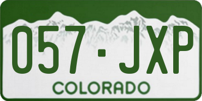 CO license plate 057JXP