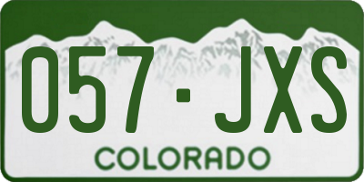 CO license plate 057JXS