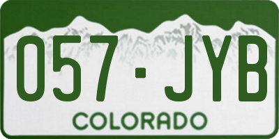 CO license plate 057JYB