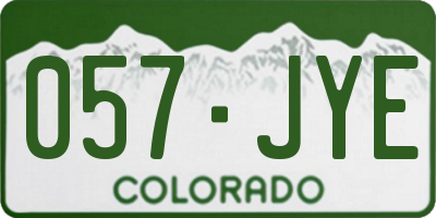 CO license plate 057JYE