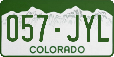 CO license plate 057JYL
